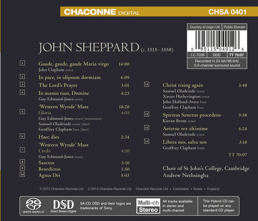 J. Sheppard: Sacred Choral Works
