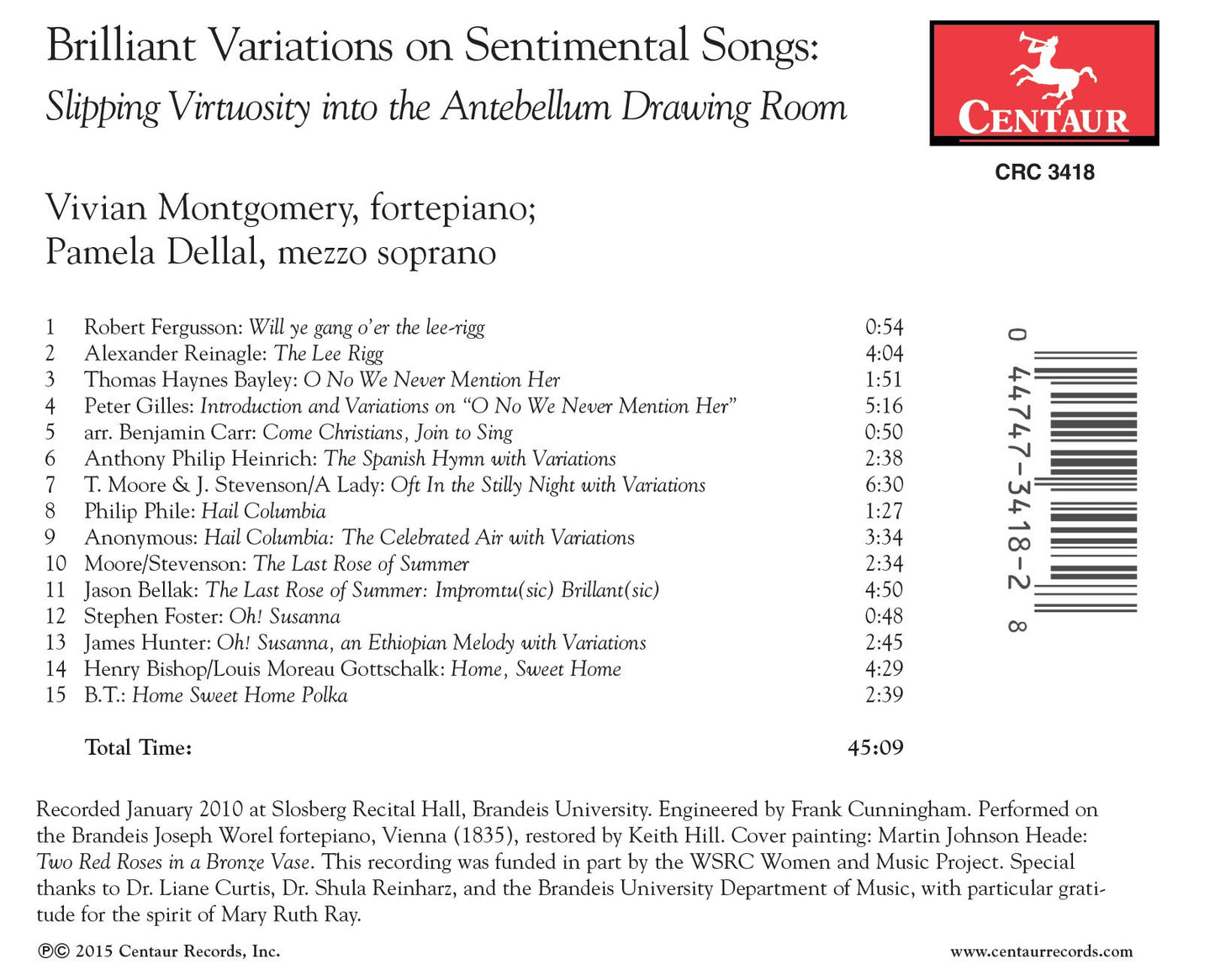 Brilliant Variations on Sentimental Songs: Slipping Virtuosi