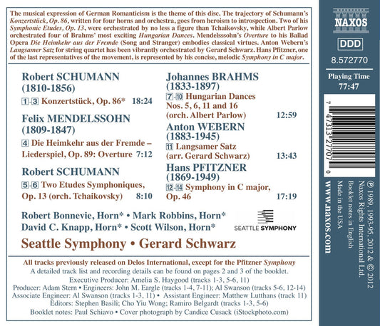 Pfitzner: Symphony in C major - Schumann: Koncertstück for F