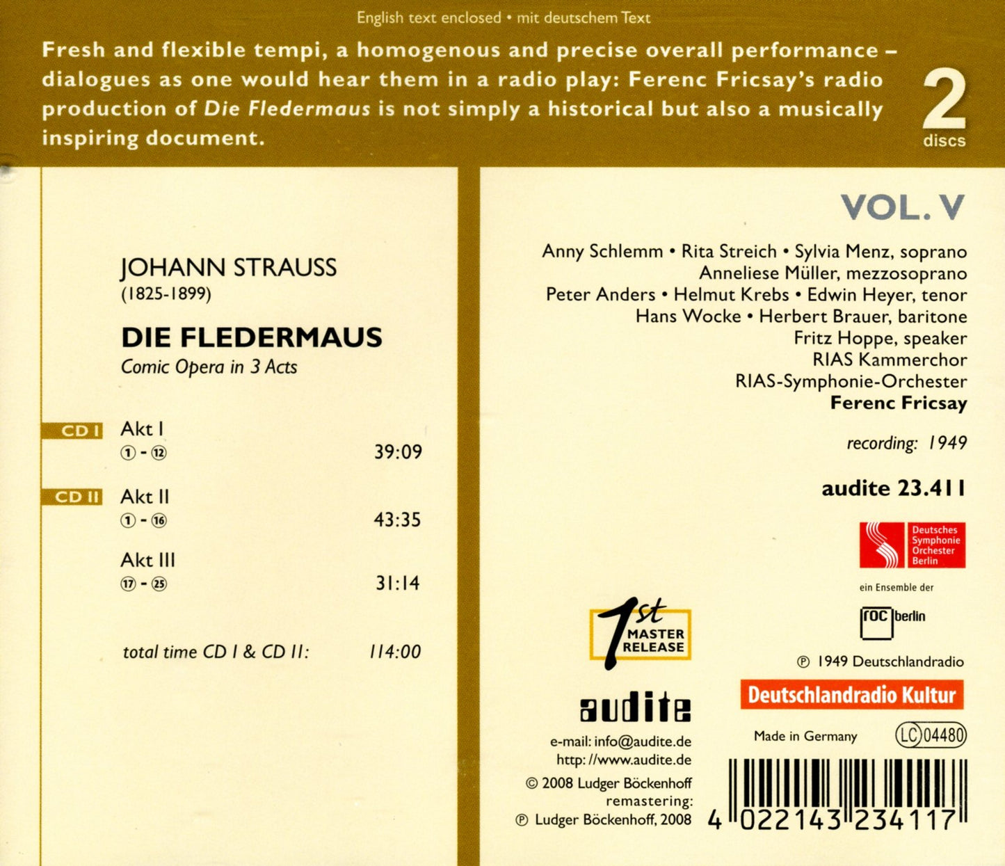 V 5: EDITION FERENC FRICSAY -