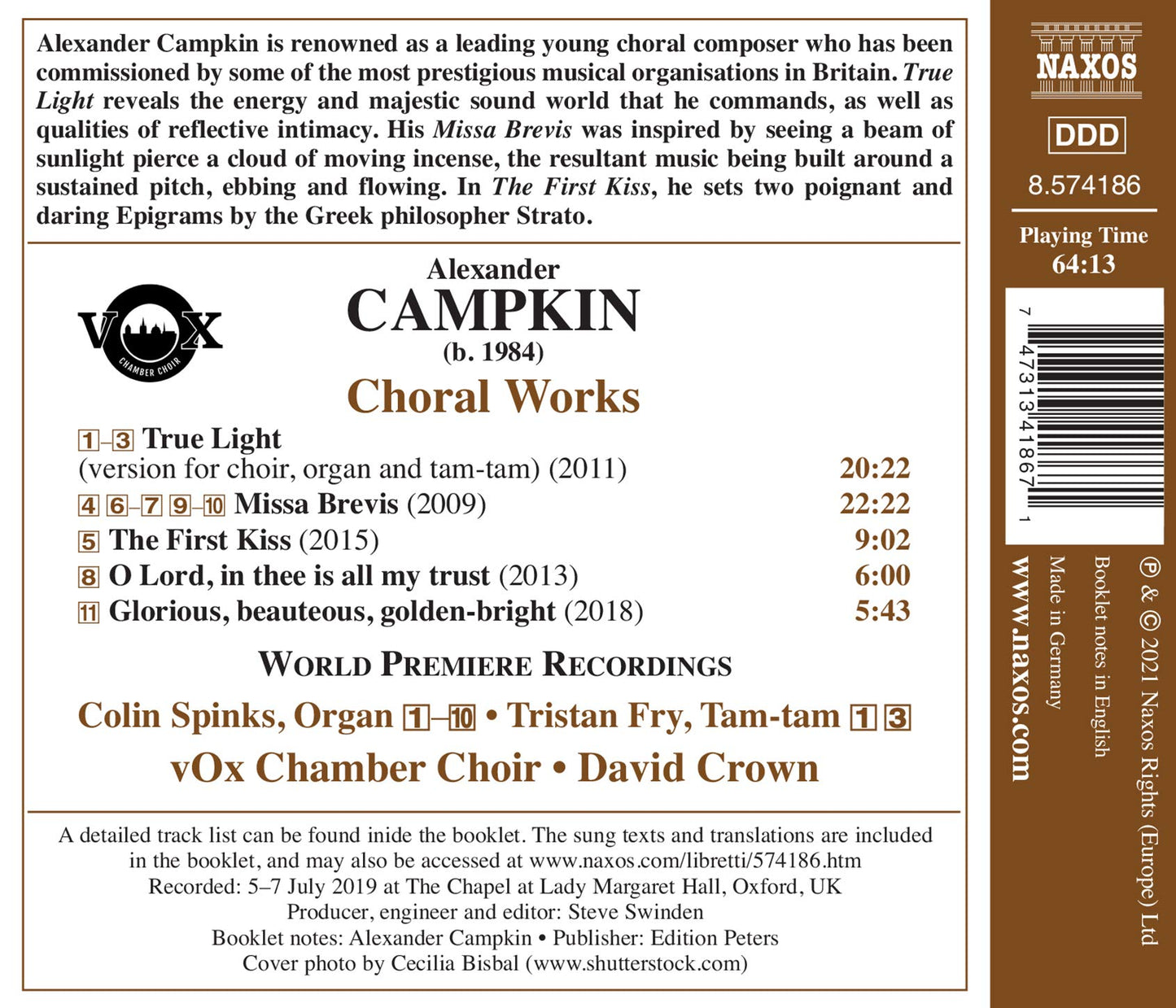 Campkin: Choral Works - True Light