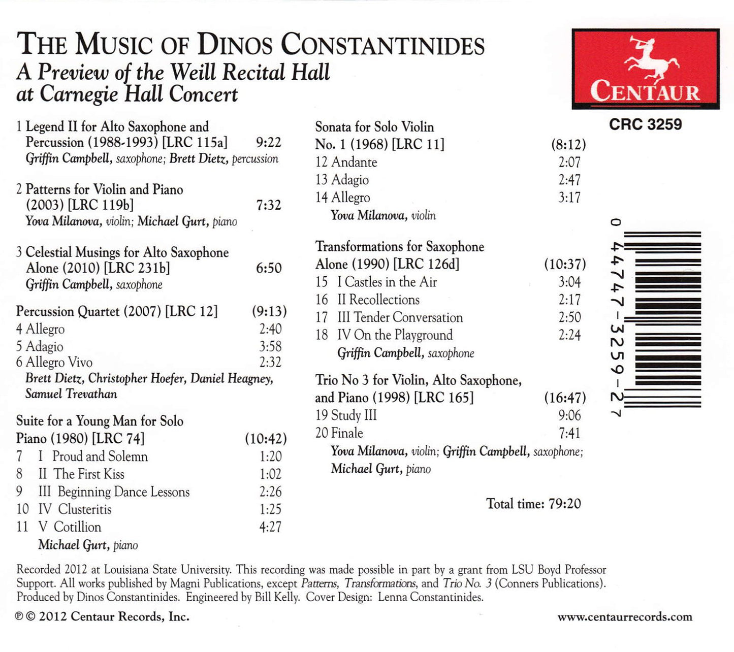 The Music of Dinos Constantinides