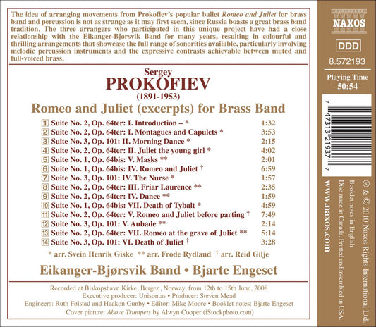 Prokofiev, S.: Romeo and Juliet for Brass Band