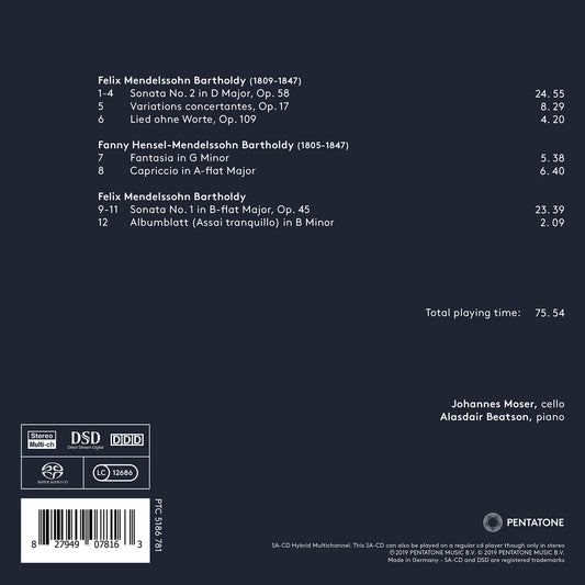 Felix & Fanny Mendelssohn: Works for Cello and Piano