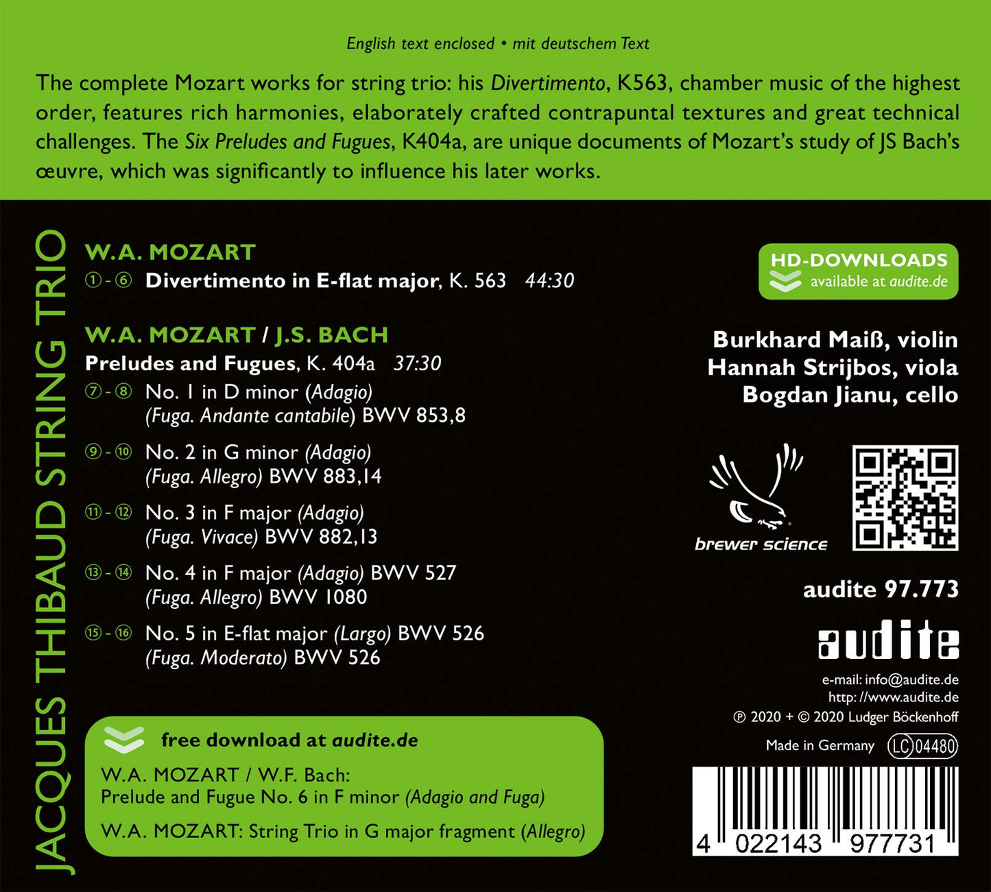 Mozart: Complete String Trios
