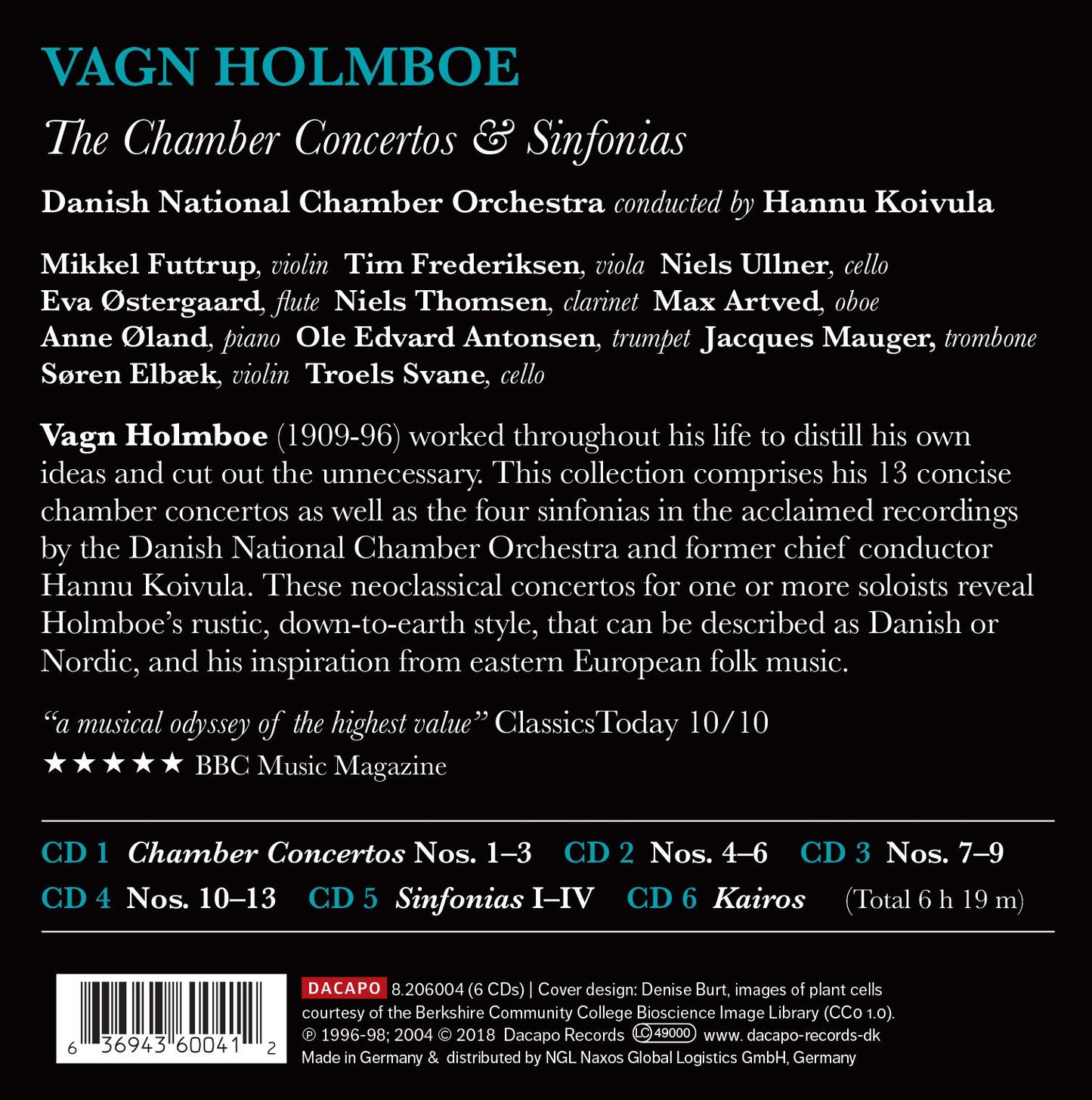 Holmboe: The Chamber Concertos & Sinfonias