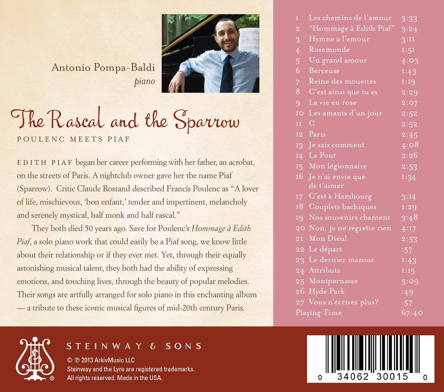The Rascal and the Sparrow: Poulenc meets Piaf
