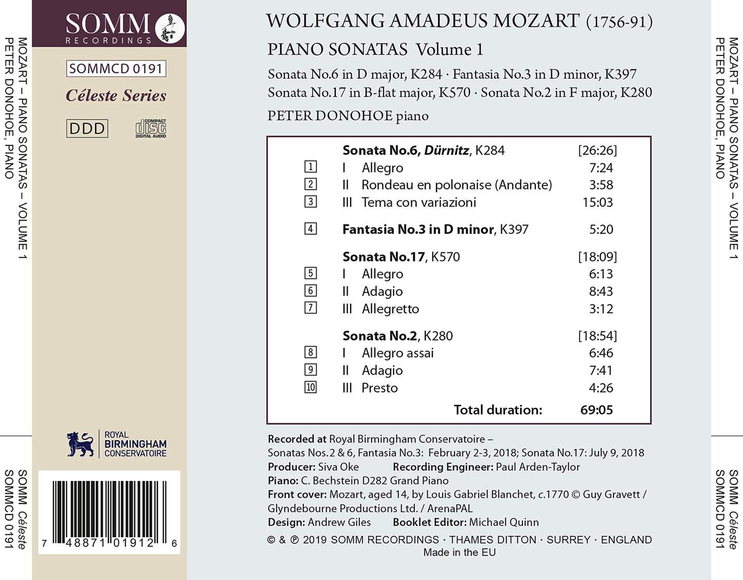 Mozart: Piano Sonatas, Vol. 1