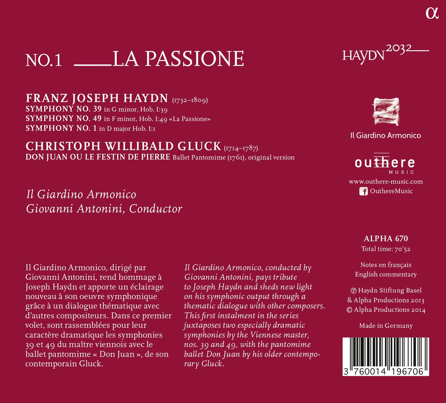 Haydn 2032, Vol. 1