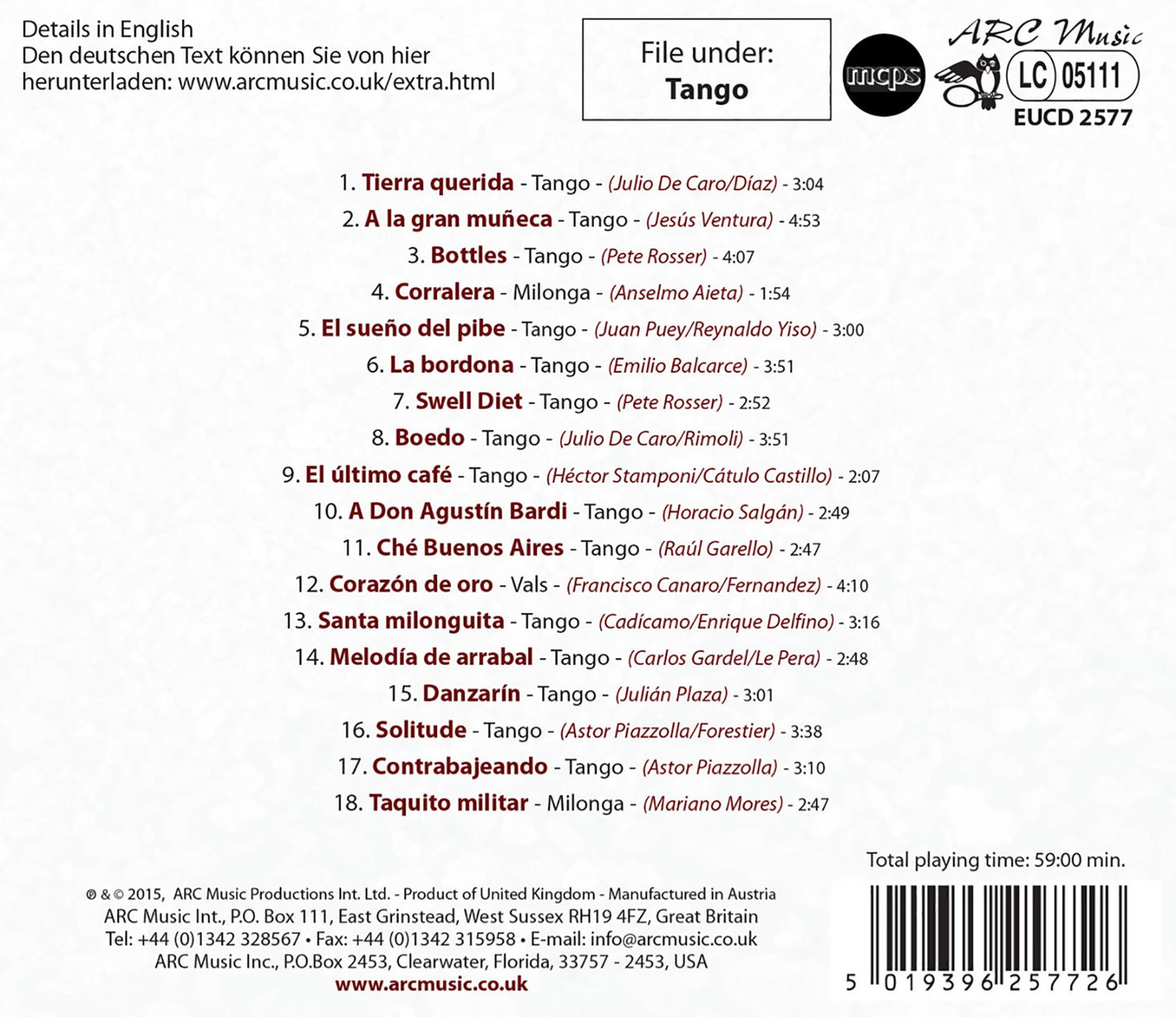 Discover Tango with ARC Music