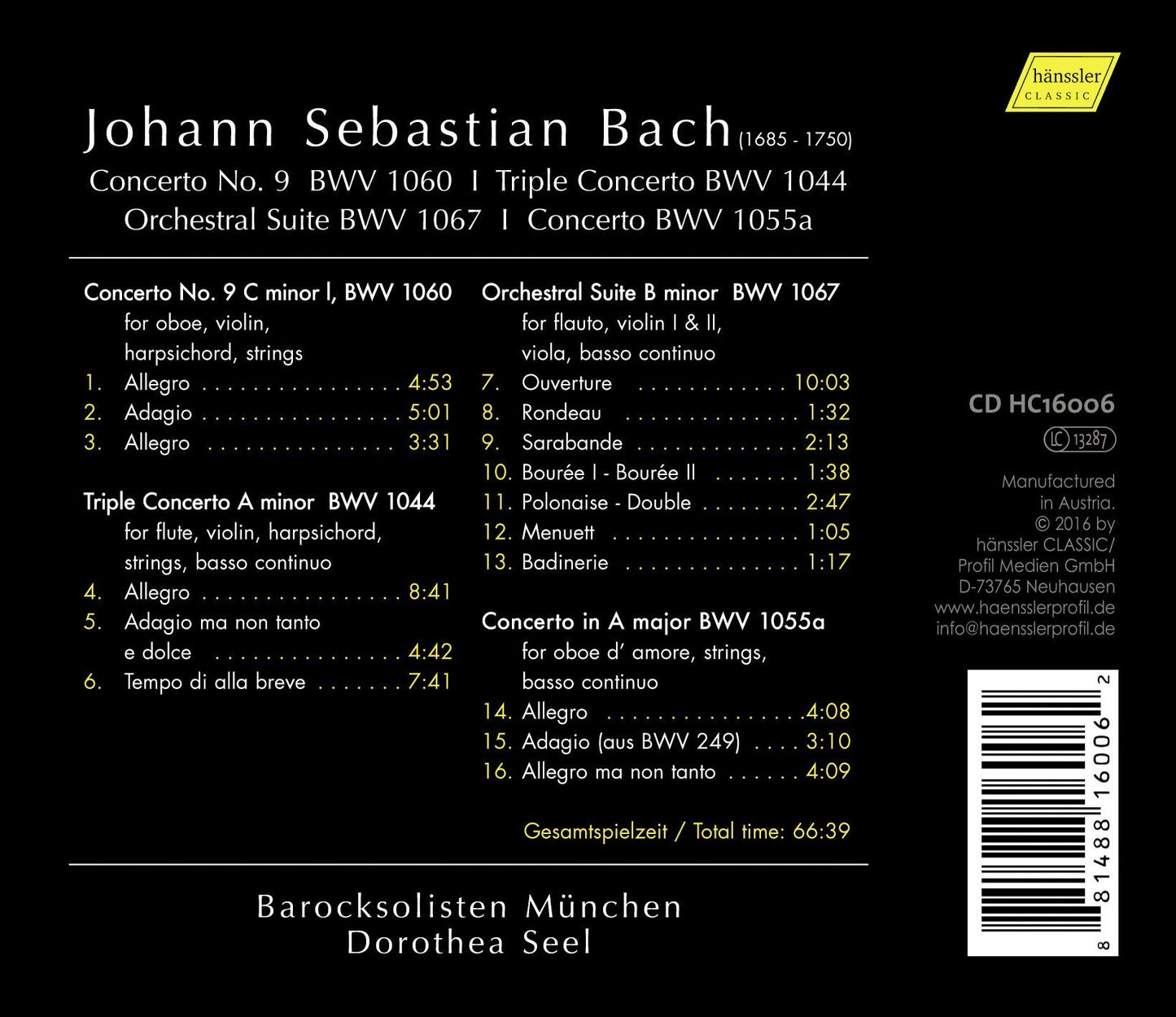 Bach: Orchestral Works