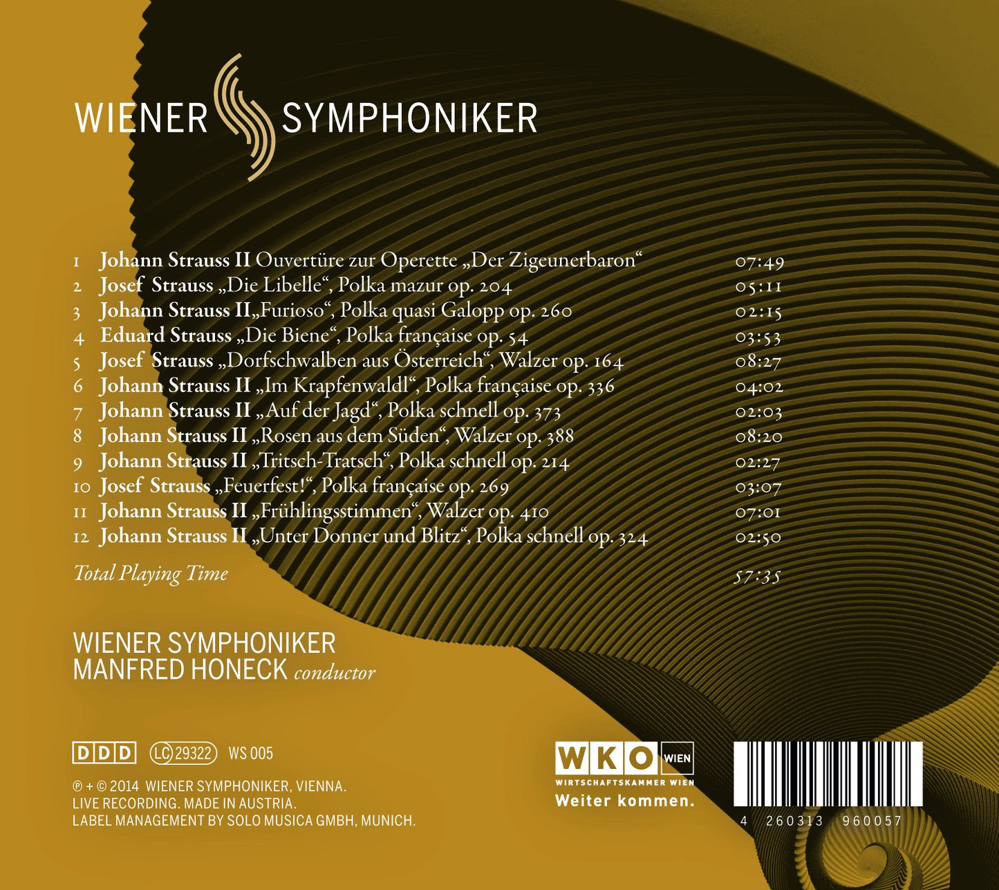 Johann Strauss / Manfred Honeck; Wiener Symphoniker