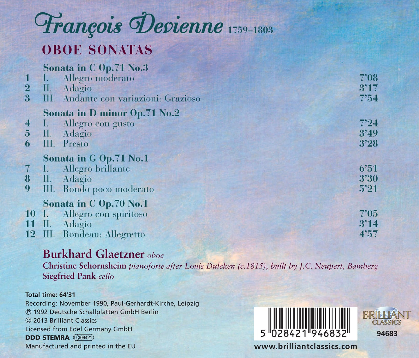 Devienne: Oboe Sonatas