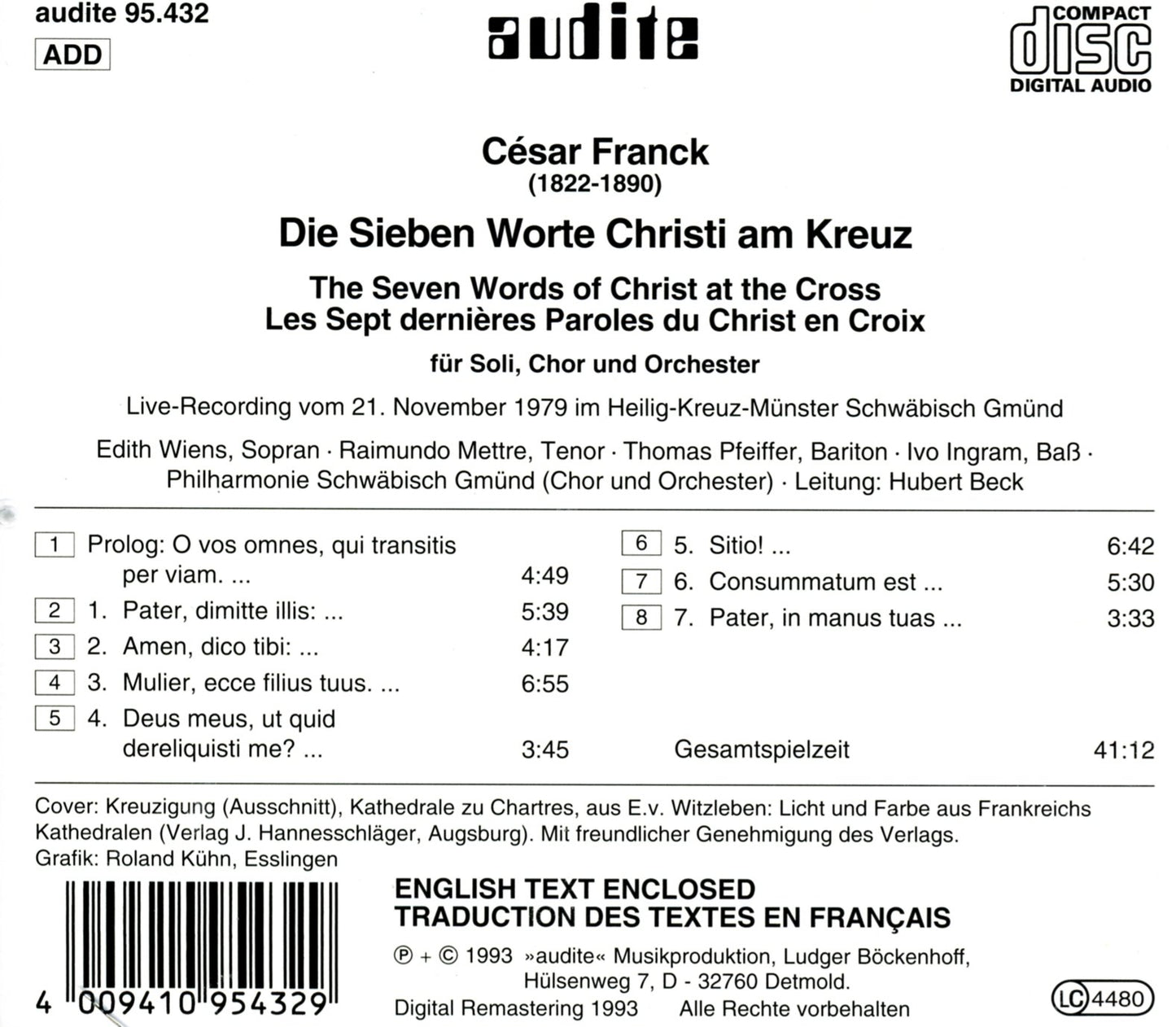 SEVEN WORDS OF CHRIST AT THE C