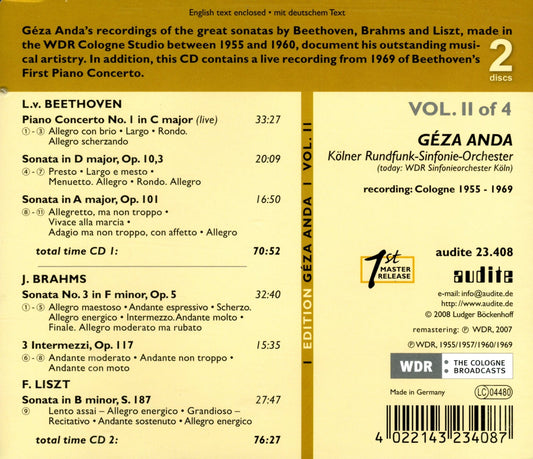 V 2: EDITION GEZA ANDA - BEETH