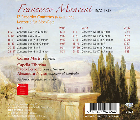 12 RECORDER CONCERTOS
