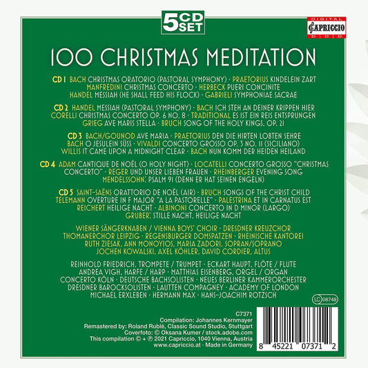 100 Christmas Meditation / Various Artists [5 CDs]
