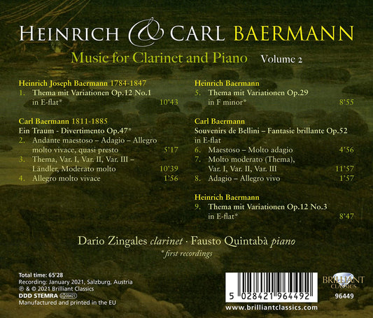 MUSIC FOR CLARINET & PIANO