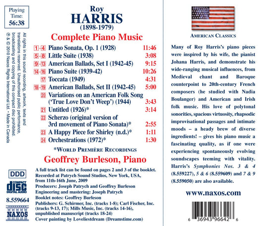 Harris: Complete Piano Music