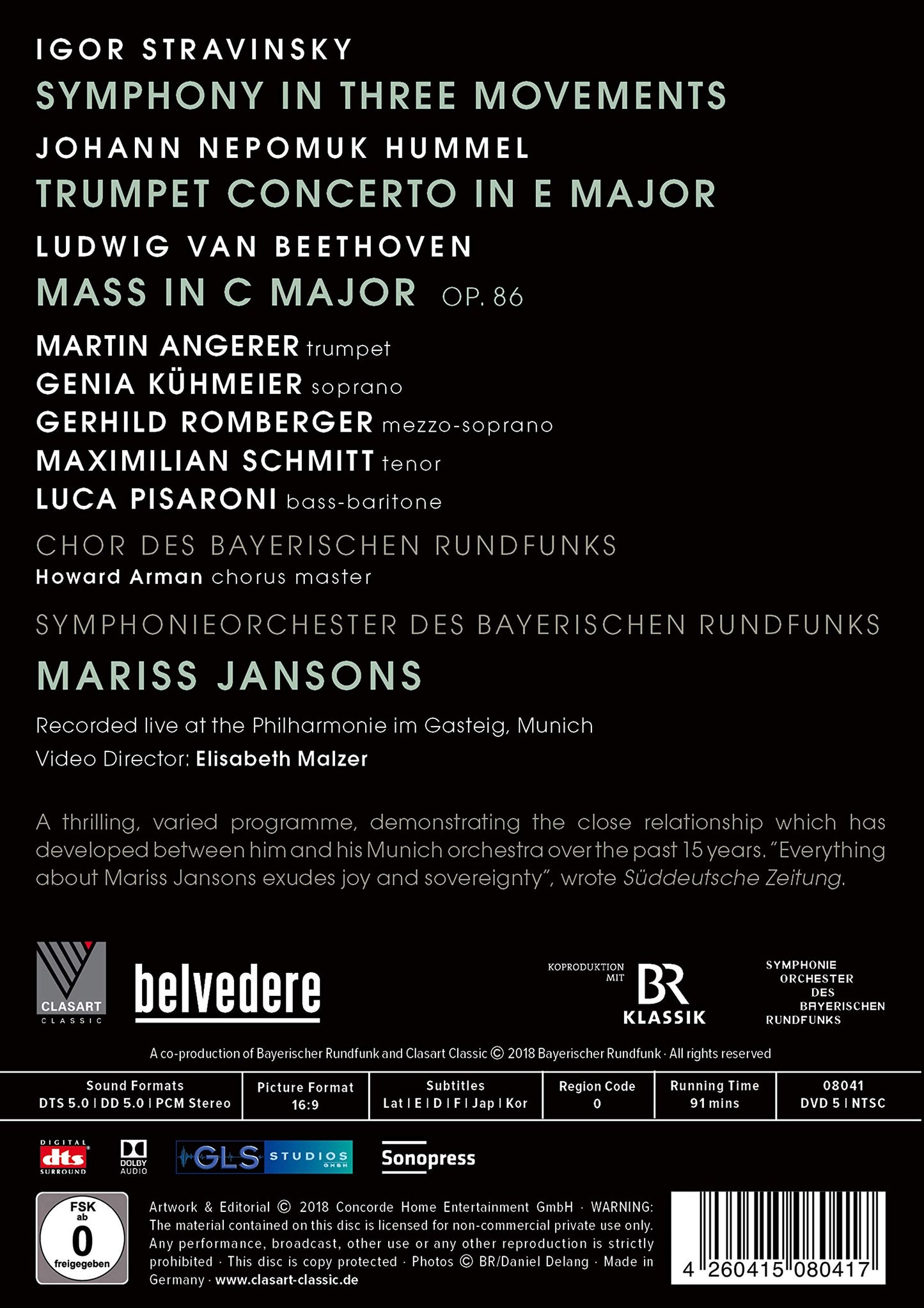 Beethoven: Mass in C Major - Stravinsky: Symphony in 3 Movem