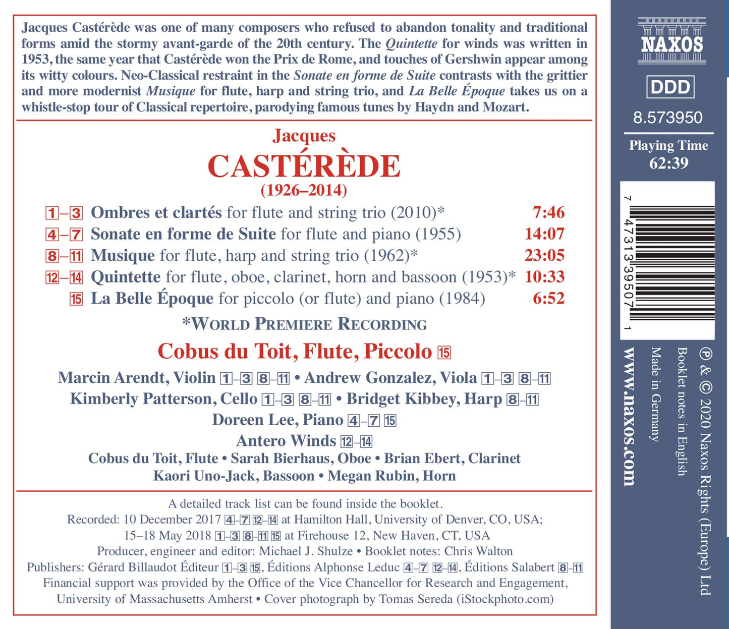 Castérède: Complete Works for Flute, Vol. 2