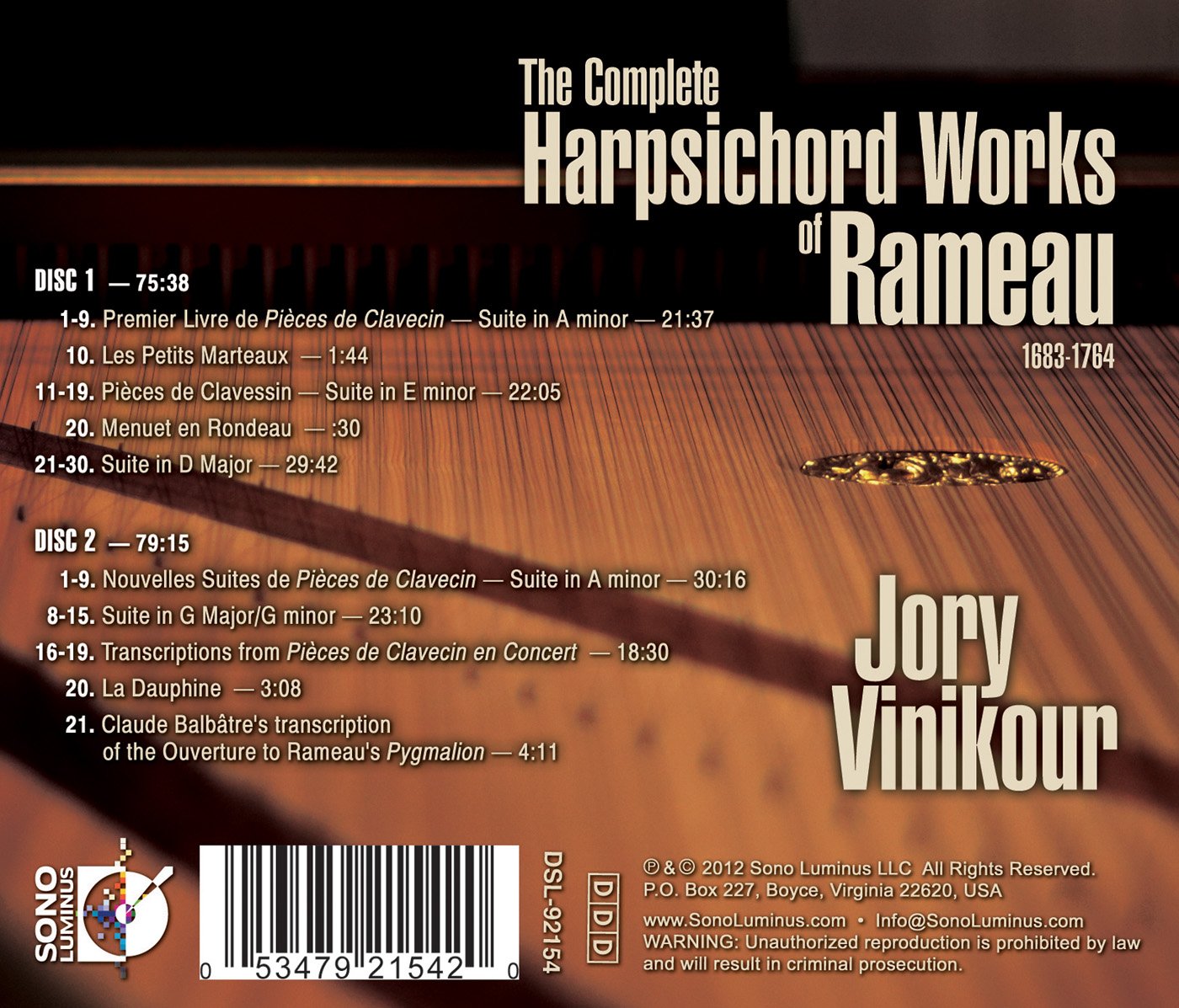 The Complete Harpsichord Works of Rameau