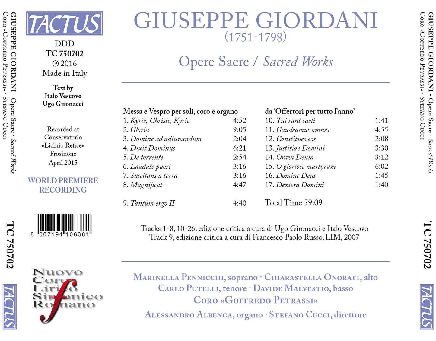 Giordano: Sacred Works