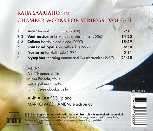 Saariaho: Chamber Works for Strings, Vol. 1
