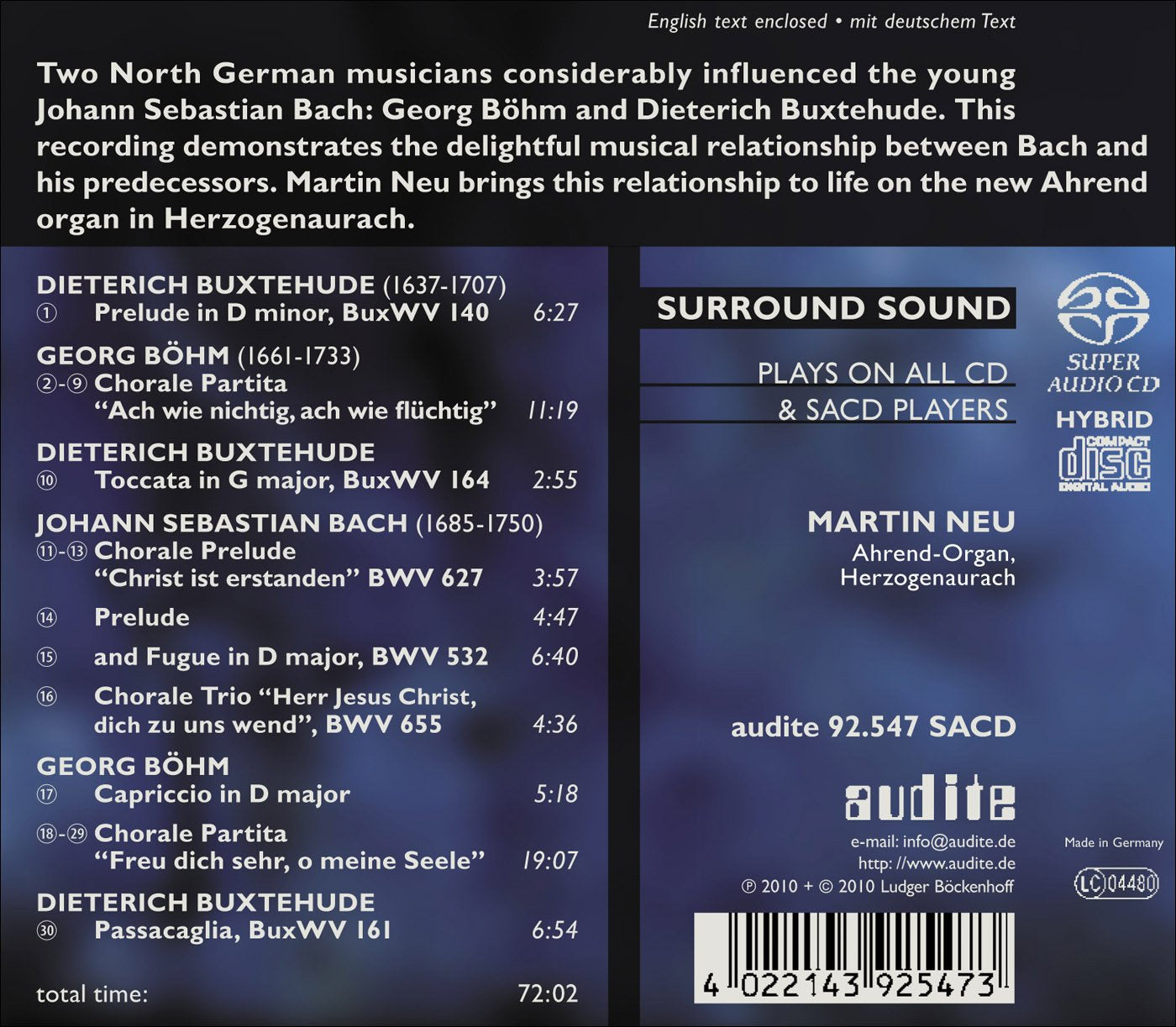 Bach and the North German Tradition, Vol. 1