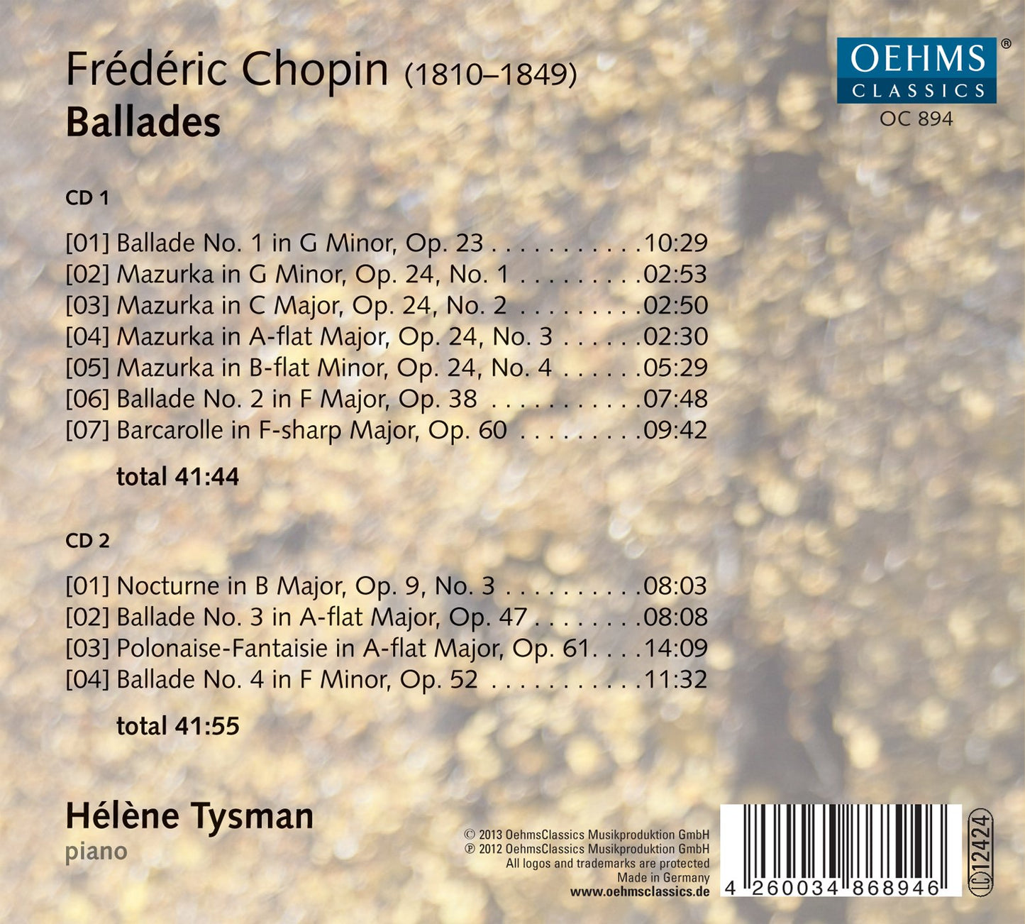 Chopin: Ballades, Vol. 2