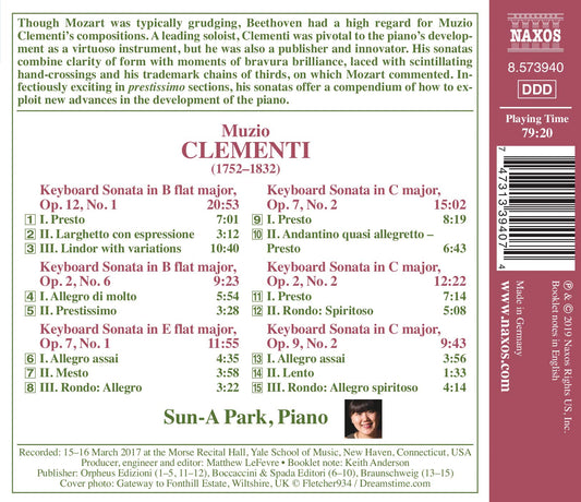 Clementi: Keyboard Sonatas,  Opp. 2, 7, 9 & 12