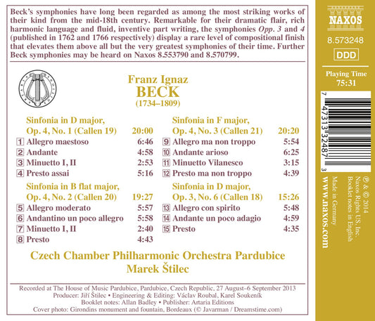 Beck: Symphonies 1, 2, 3 & 6