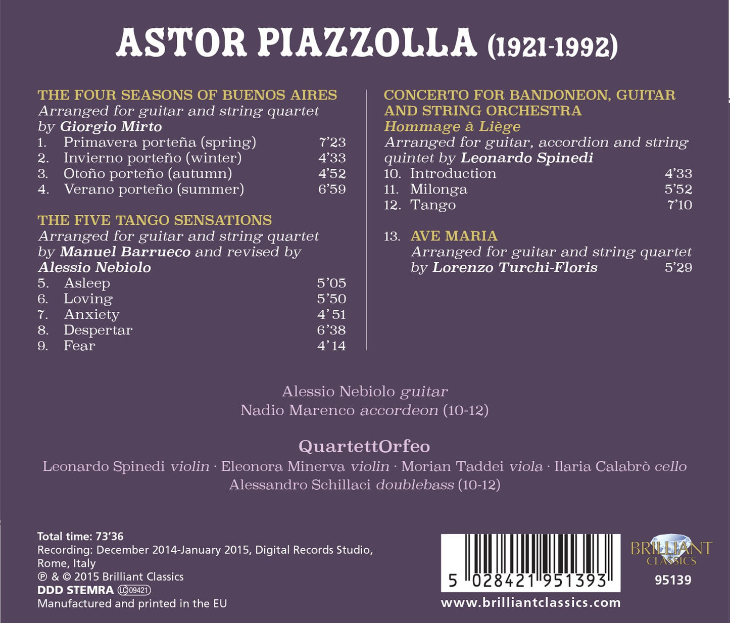 Piazzolla: El Otro Astor, Music for Guitar and Strings