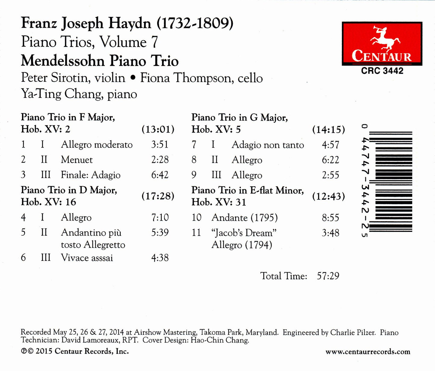 Haydn: Piano Trios, Vol. 7