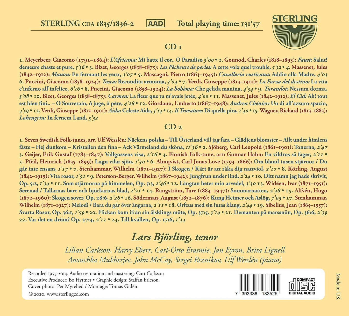 The Art of Singing: A tribute to David Björling, Vol. 4