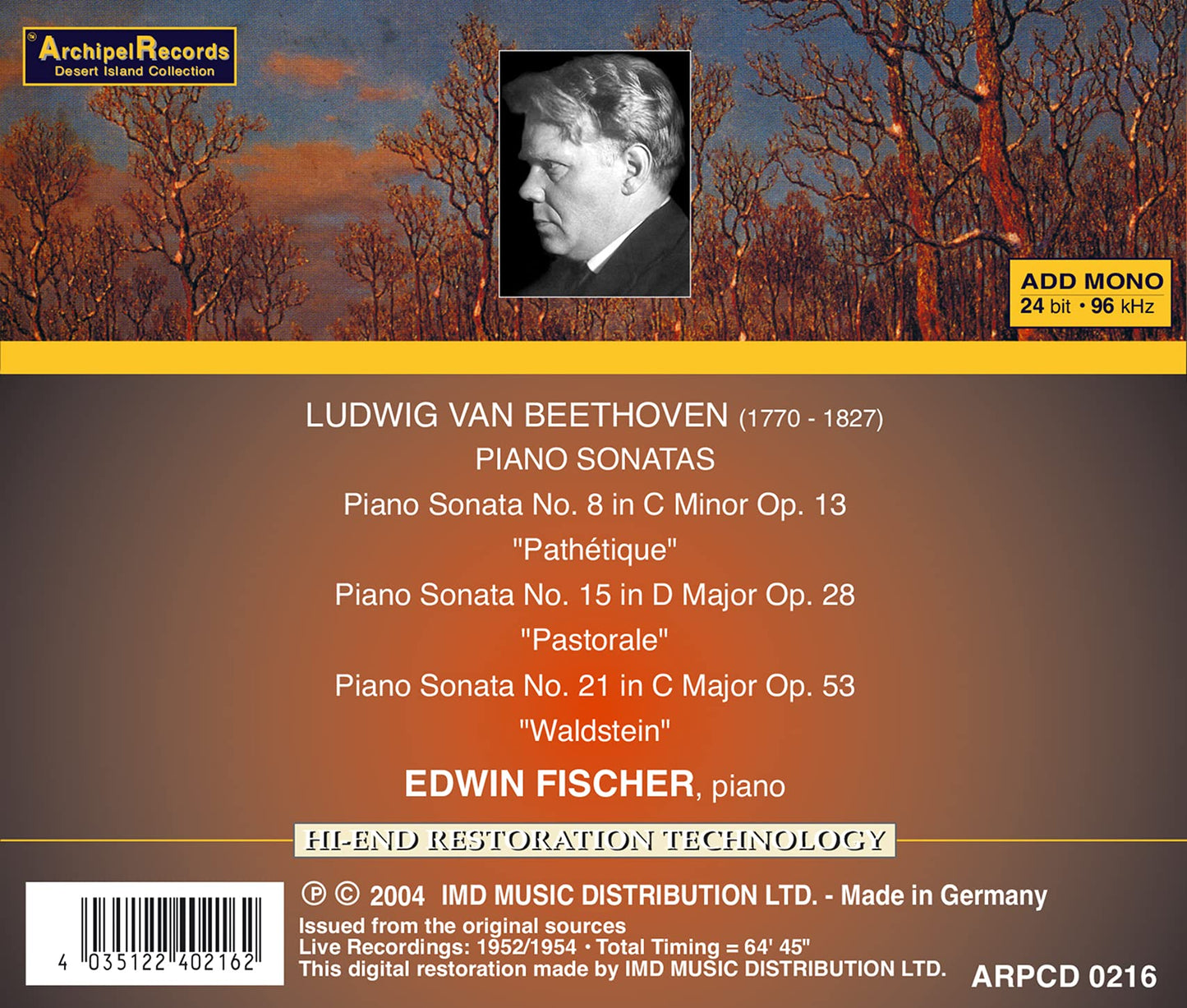 Beethoven: Piano Sonatas Nos. 8, 15, 21
