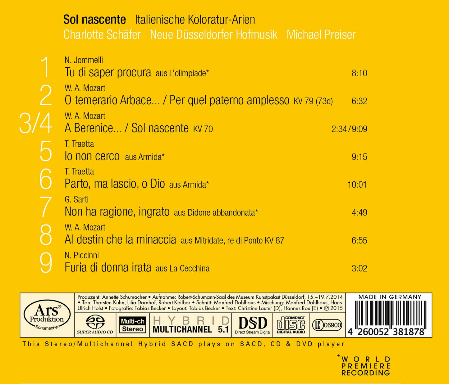 Sol nascente: Italienische Koloratur-Arien