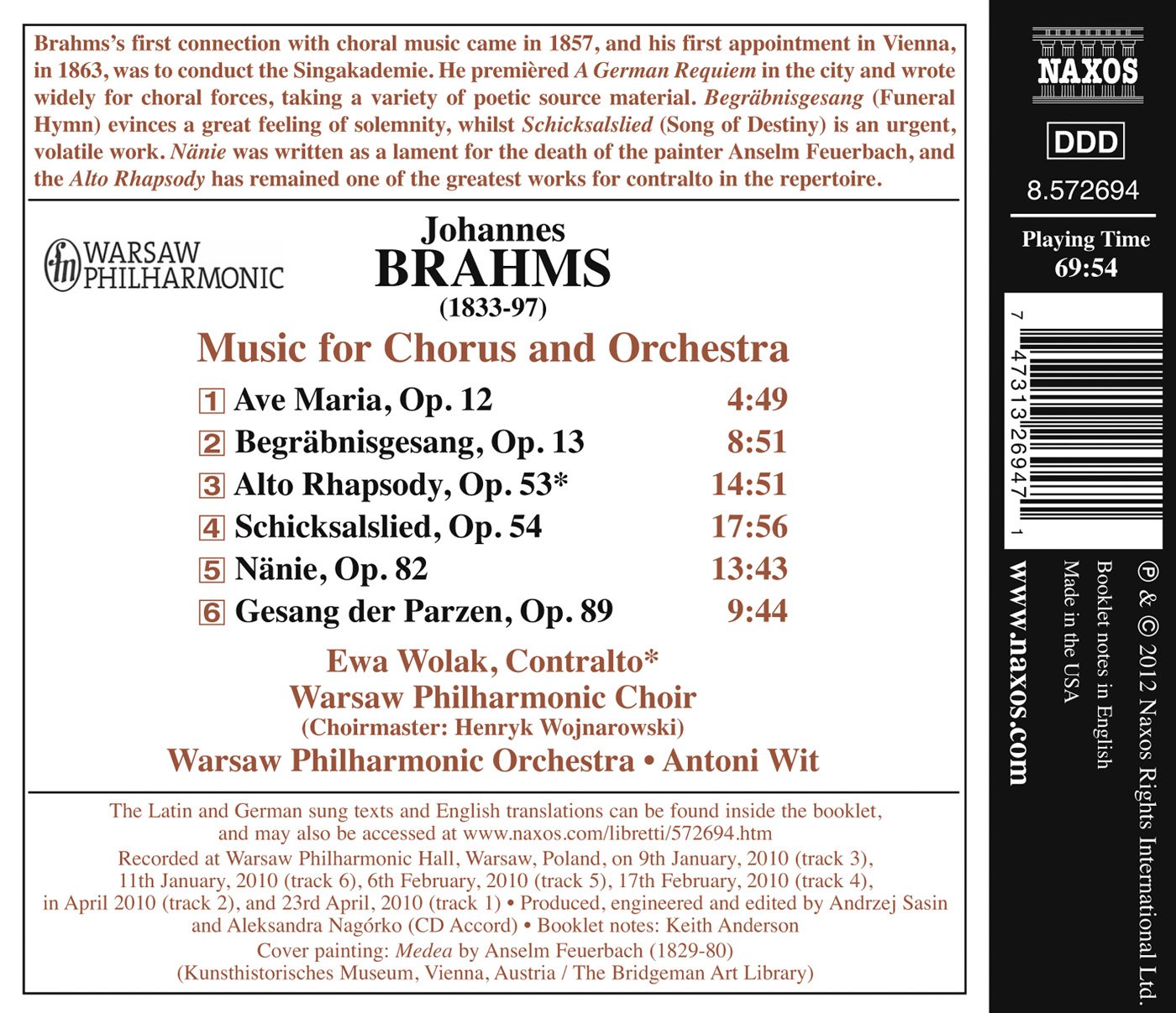 Brahms: Choral Music