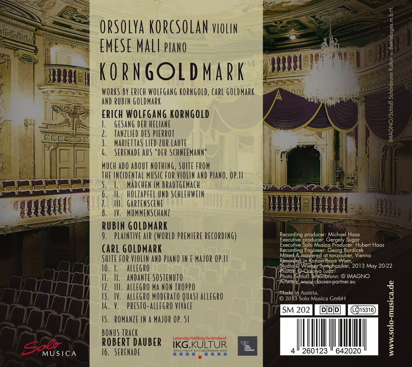 Korngoldmark: Korngold, R. Goldmark & K. Goldmark – Works fo