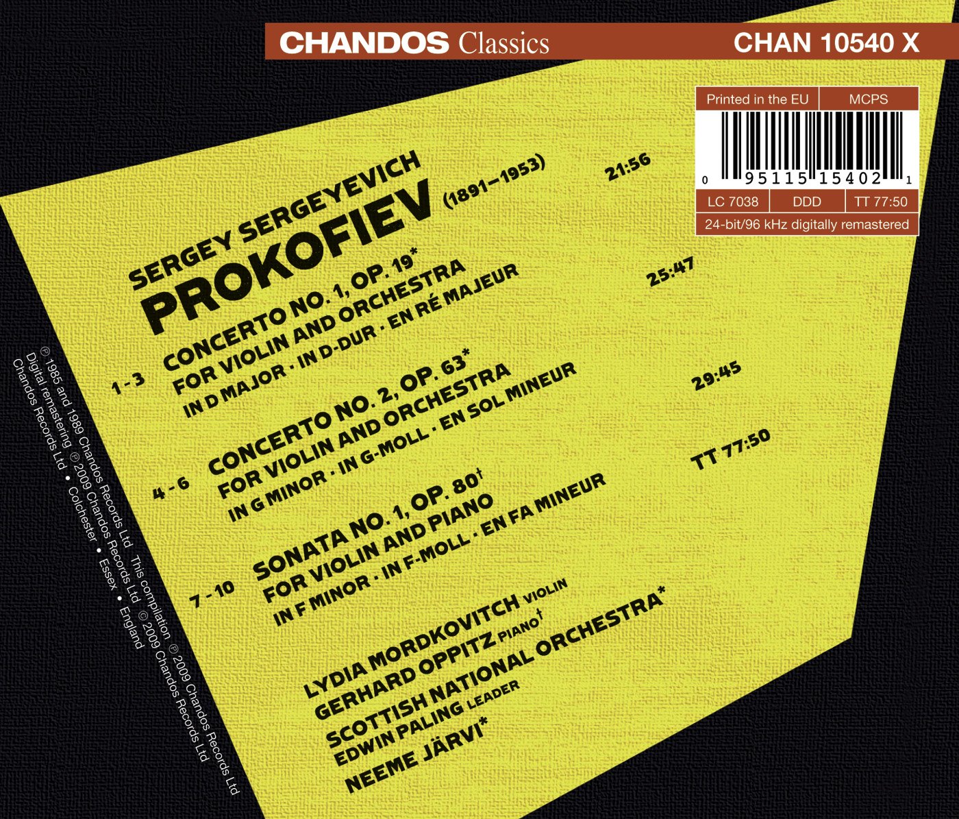 Prokofiev, S.: Violin Concertos Nos. 1 and 2 / Violin Sonata