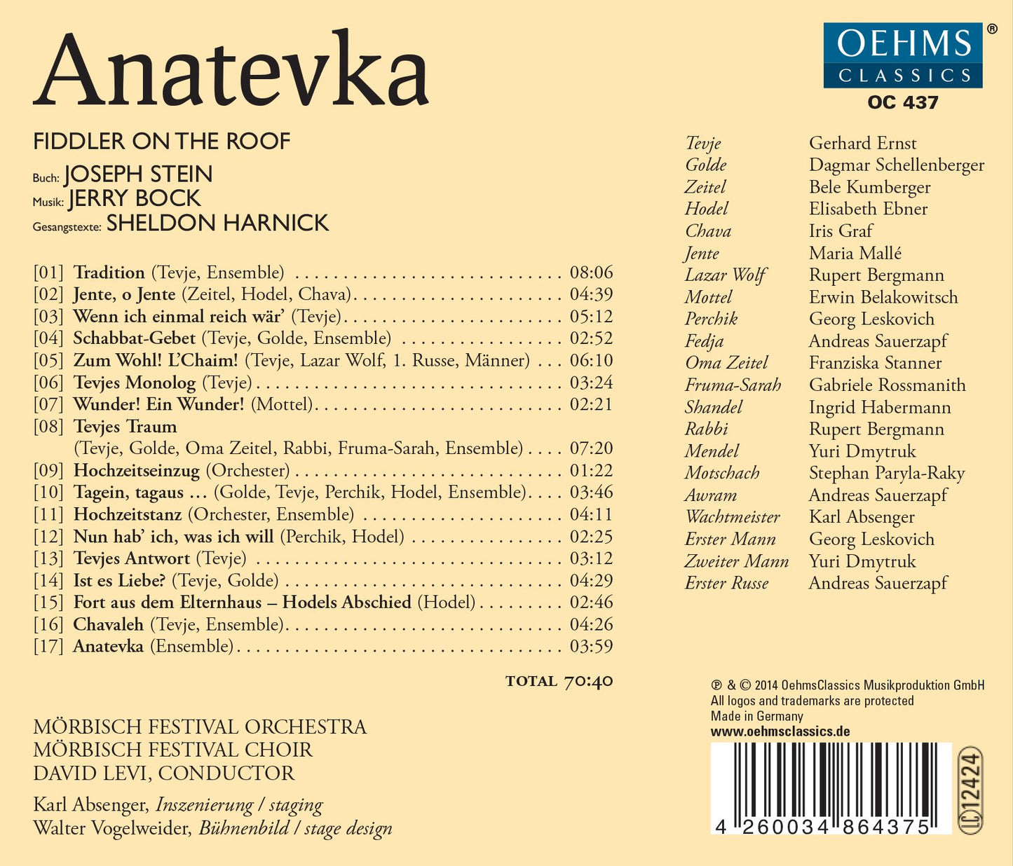 Anatevka (Fiddler on the Roof) [Sung in German]