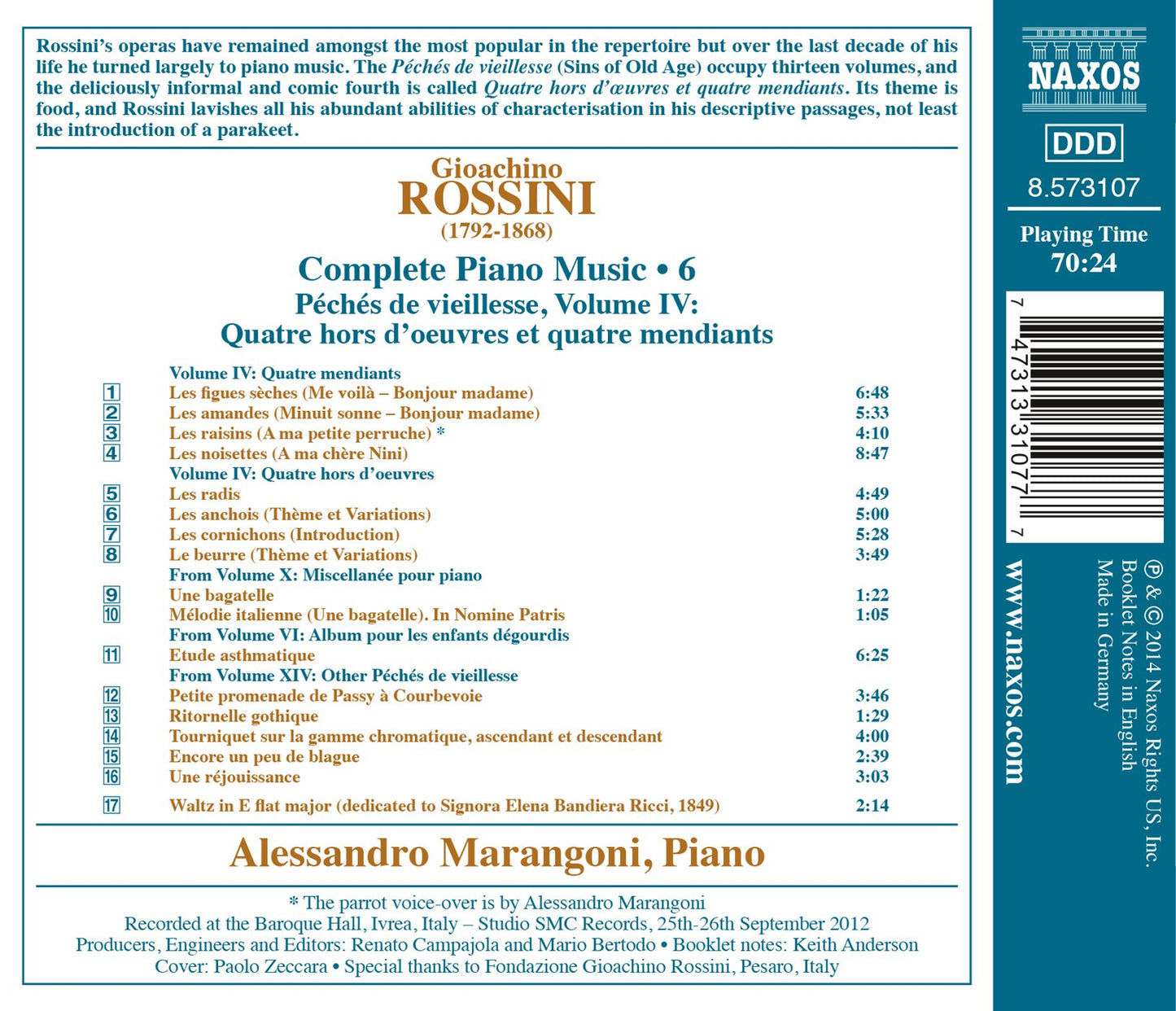 Rossini: Complete Piano Music, Vol. 6
