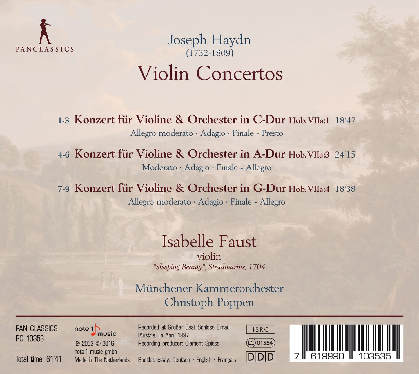 Haydn: Violin Concerto Nos. 1, 3 & 4