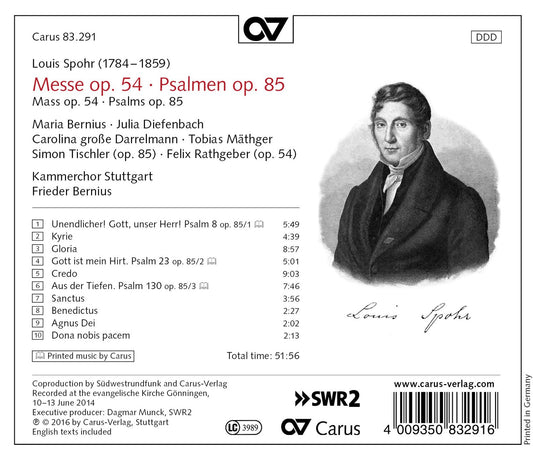 Spohr: Messe in C Minor, Op. 54 & 3 Psalmen, Op. 85