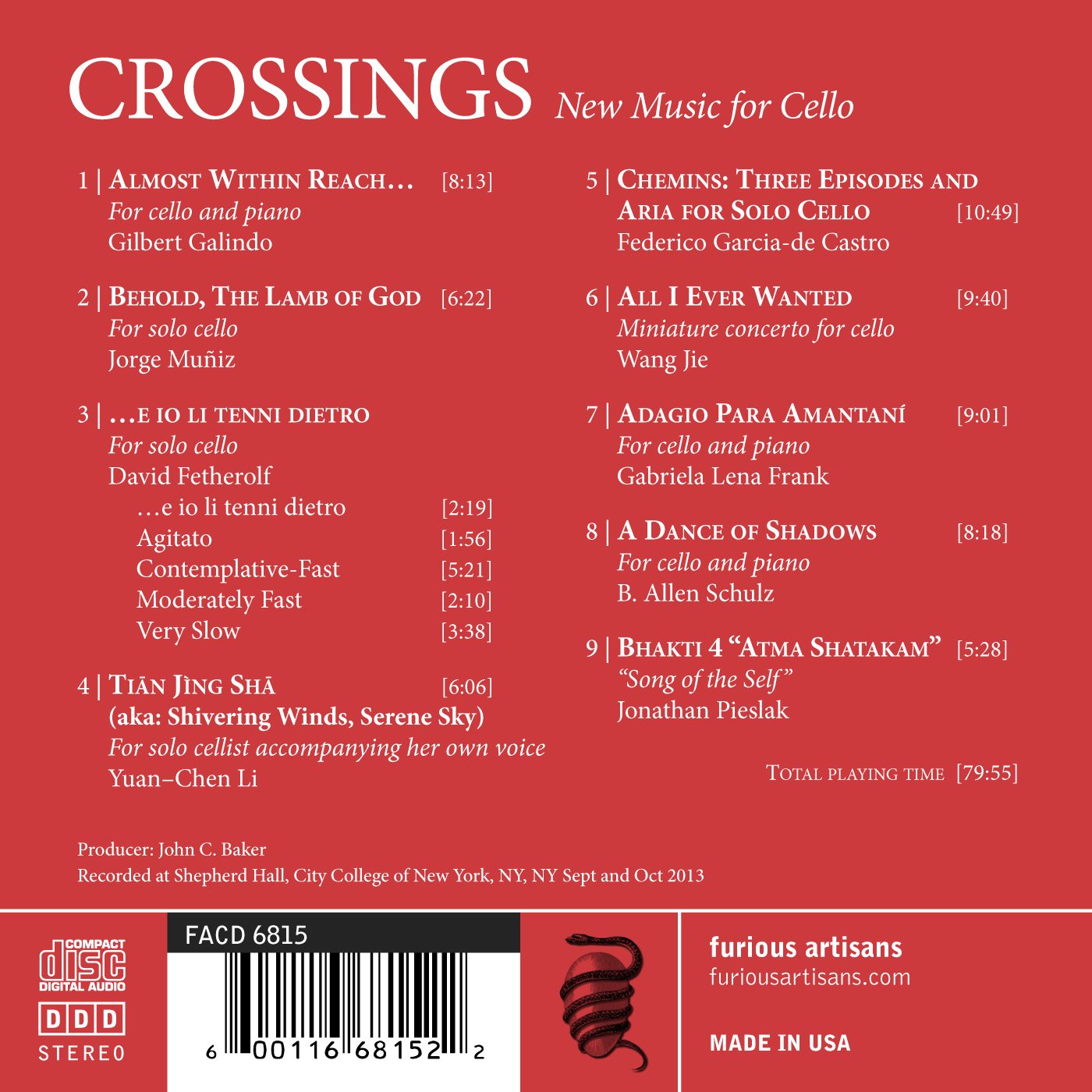 Crossings: New Music for Cello