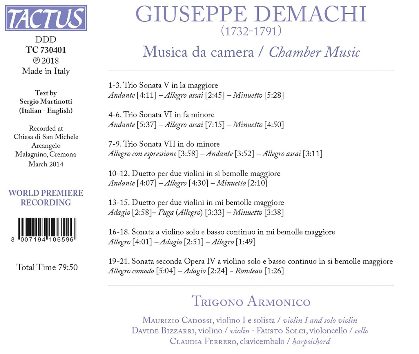 Demachi: Chamber Music