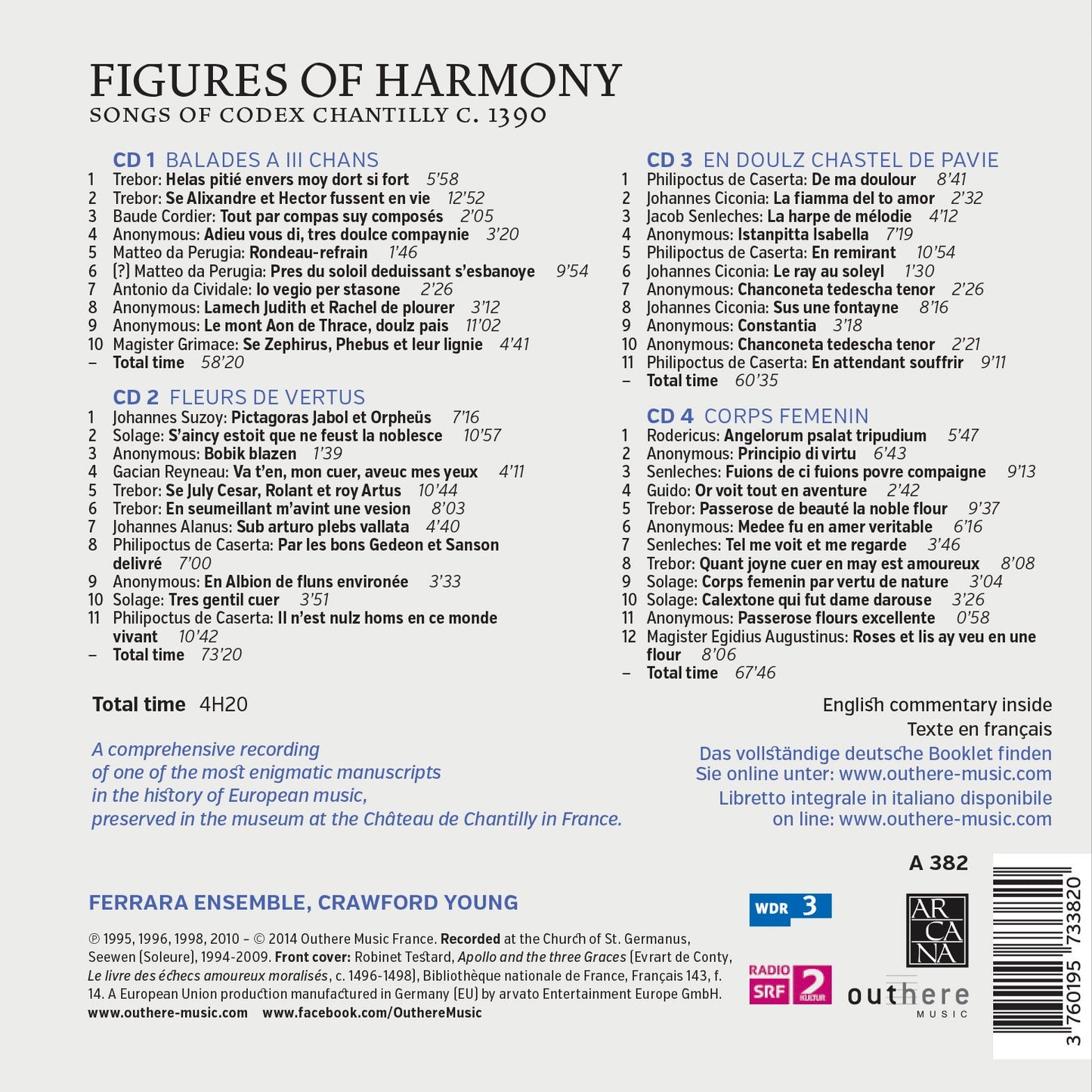 Figures of Harmony: Songs of Codex Chantilly