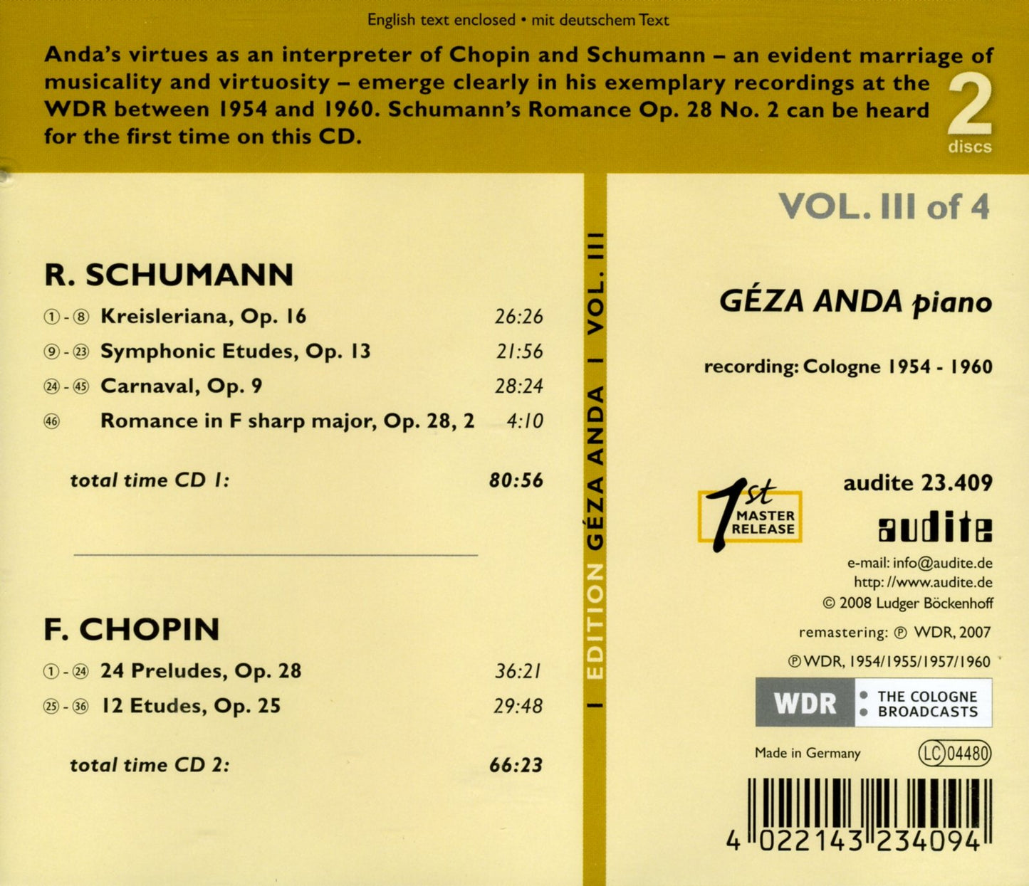 V 3: EDITION GEZA ANDA SCHUM