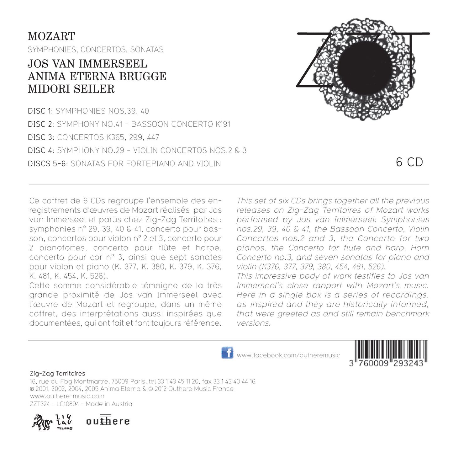 Mozart: Symphonies, Concertos and Sonatas