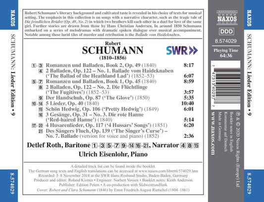 R. Schumann: Lied Edition, Vol. 9 - Romances, Ballads and Me
